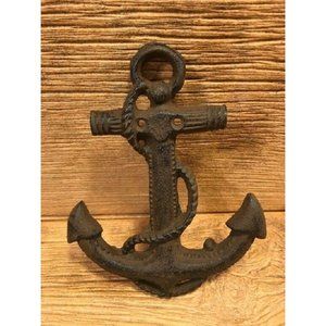 Cast Iron 7 1/2" tall by 4" wide Nautical Anchor 0170-05230